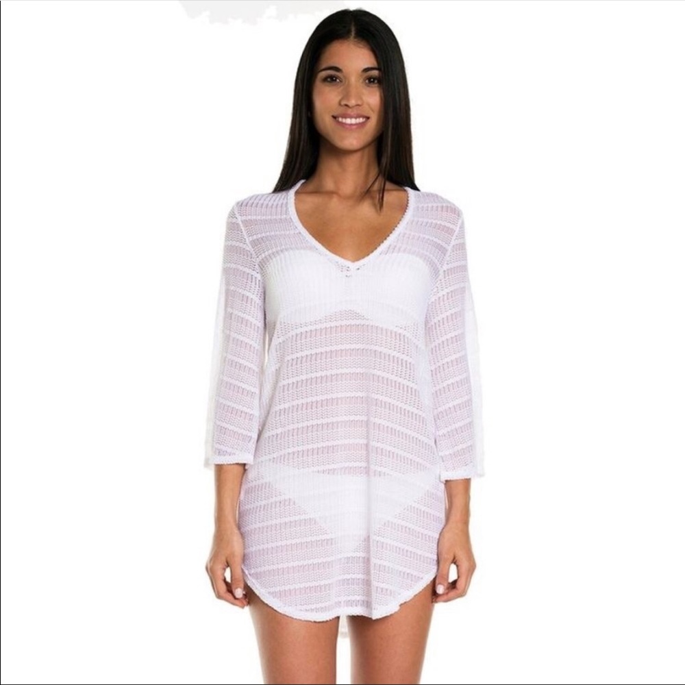 Jordan Taylor Sheer Tunic Cover-up White (S)
